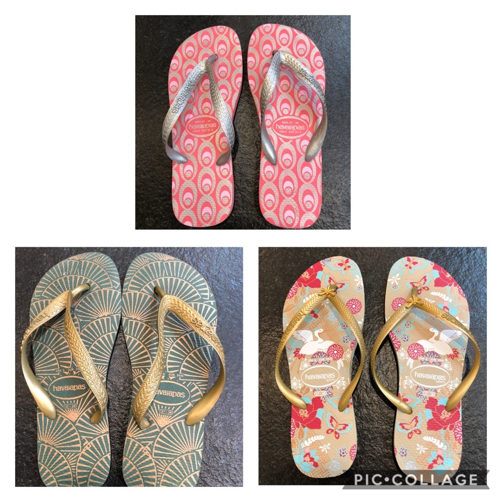 3 Pairs of Havaianas Flip Flops